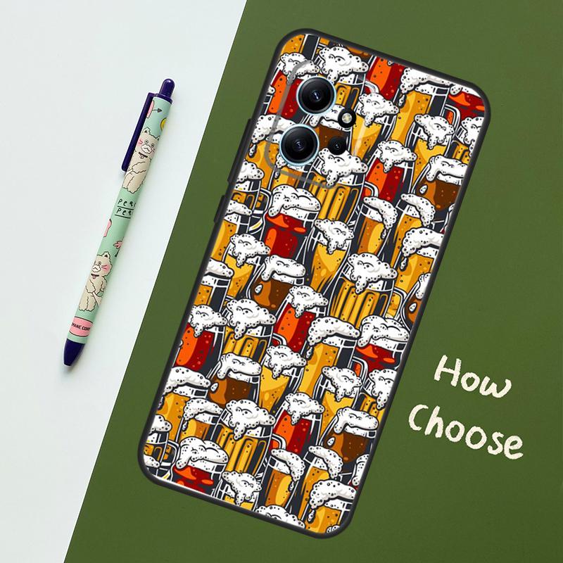 Alcohol Beers Drink Beer Case For Xiaomi Redmi Note 14 9 10 11 12 13 Pro 12S Cover For Redmi 15 13C 12C 10C 14C 15C
