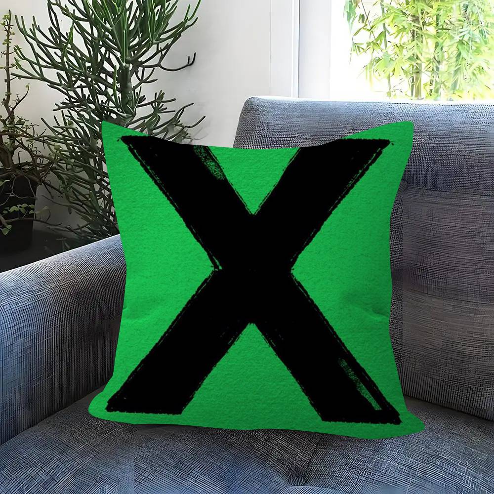 Pop Singer E-Ed S-Sheeran Play Double-Sided Printed Pillow Cover Short Plush Suitable Living Rooms Bedrooms Throw Cushion Cover
