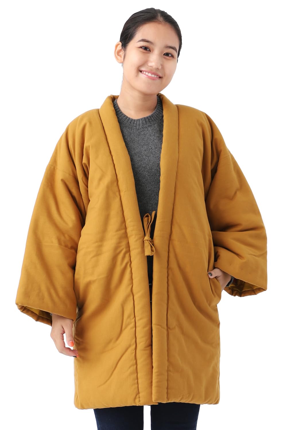 

[TAYU-TAFU] Miyata Textile Mountain Range Takatori Hanten (Japanese padded jacket) for women. Stylish, Kurume-ori weave, made in Japan. Winter wear,