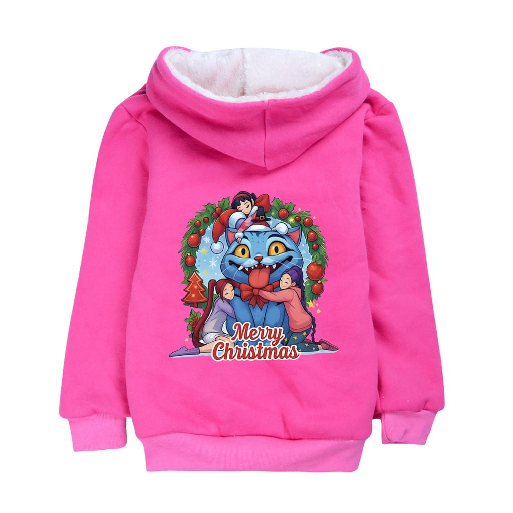 5097 Mädchen Kpop Zoey Mira Rumi Derpy Lässig Langärmlig Samt Warm Herbst Winter Jacke Mantel