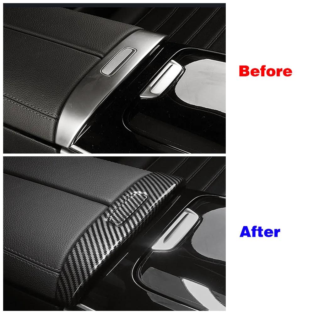 För Mercedes Benz C-klass W206 C200 C220 C260 C300 2024 2024 Bil Mittarmstöd Förvaringslåda Strömbrytare Knapp Ram Skydd Trim Förbättring