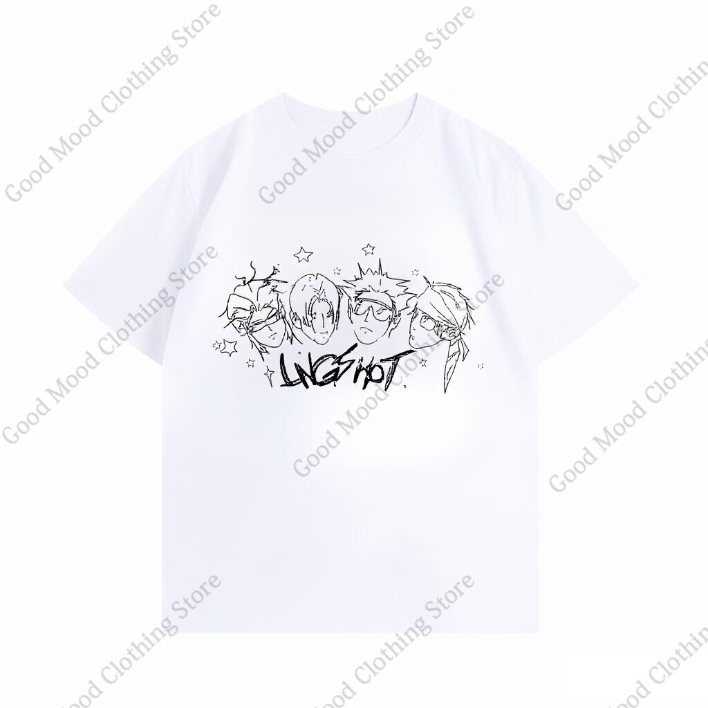 LNGSHOT T Shirt Kpop Fashion OHYUAL WOOJIN Louis RYUL Same Tshirt Unisex Women Summer High Quality Cotton Short Sleeve Tee Tops S