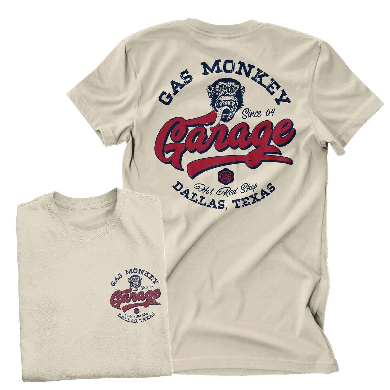 Officially Licensed Gas Monkey Garage Hot Rod Shop Logo Mens T-Shirt L