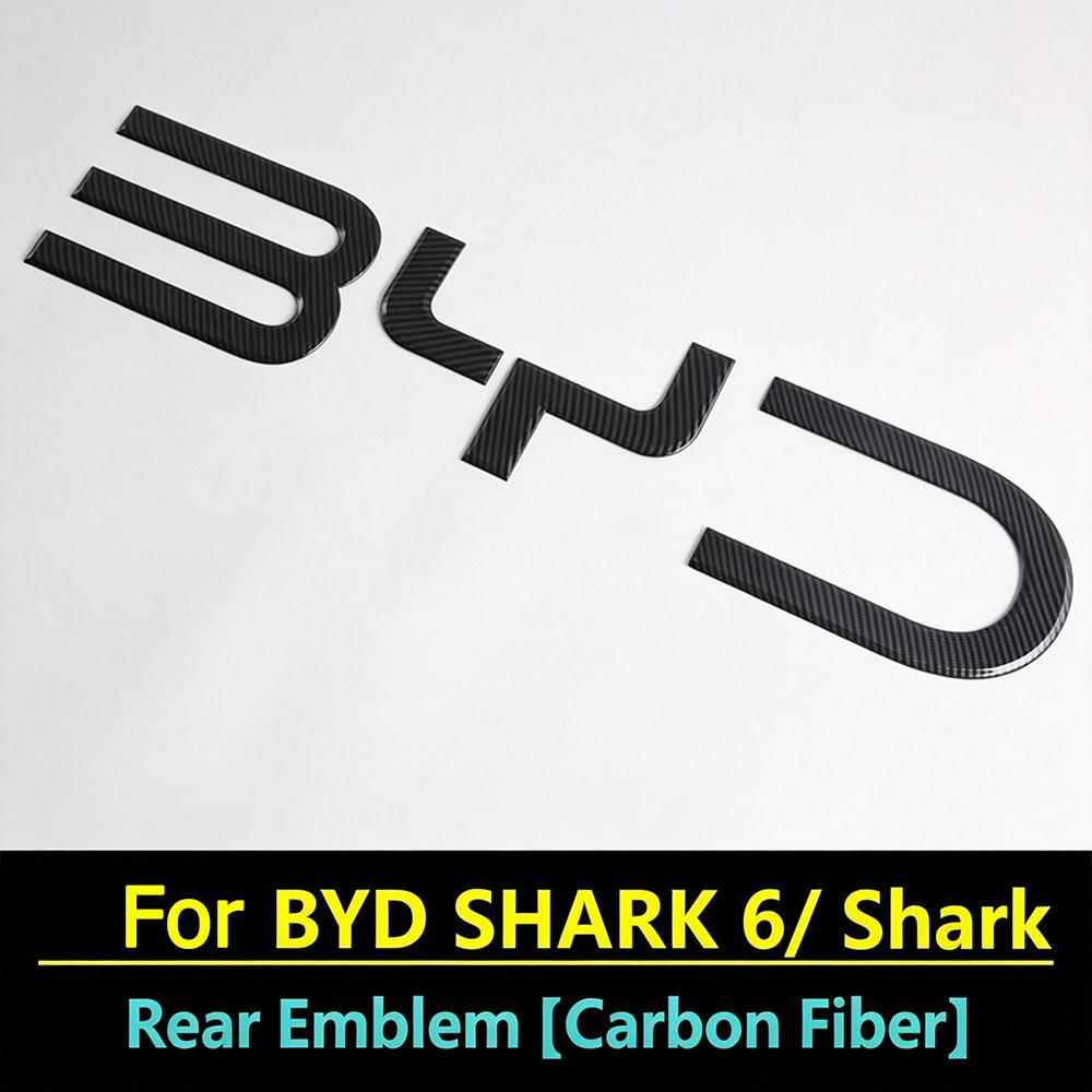 For BYD Shark 6 Pickup Right-Hand Drive Black Warrior Emblem Car Front Emblem Rear Badge Stickers Decoration Accessories