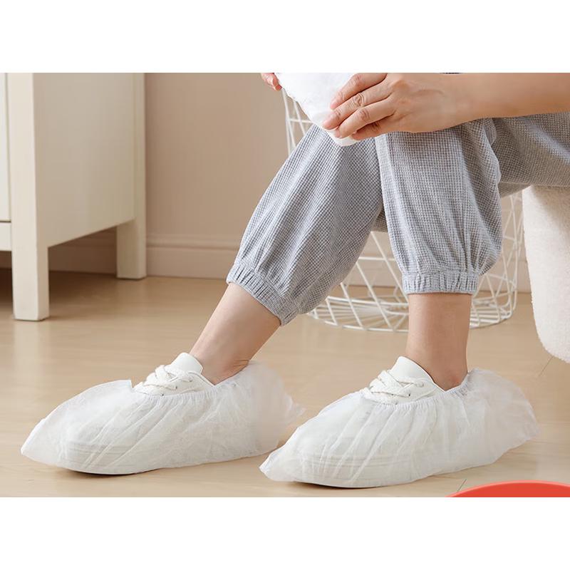 JIAQILI White Disposable Non-Woven Shoe Covers