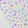 Fantasy Beach Dreamy Colorful Seasnail Shell Pearl Conch Jelly Star 5D Decals Soft Relief 3D Decoration Nail Art Stickers