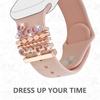 Metal Watch Band Ornament Dragonfly Heart-shaped Wristbelt Charms Fashion Strap Decorative Tool for Apple Watch Band