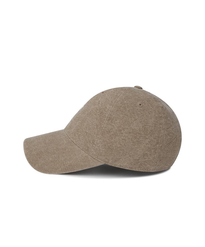 VERUTUM Initial Western Logo Pigment Ball Cap Beige
