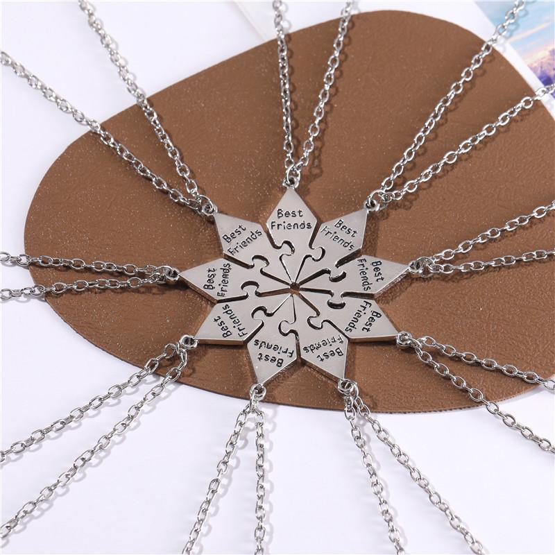 3/4 Pcs Star Moon Chain Best Friend Pendant Necklace Bff Sister Friendship Choker Men And Women Party Jewelry Accessories Gift