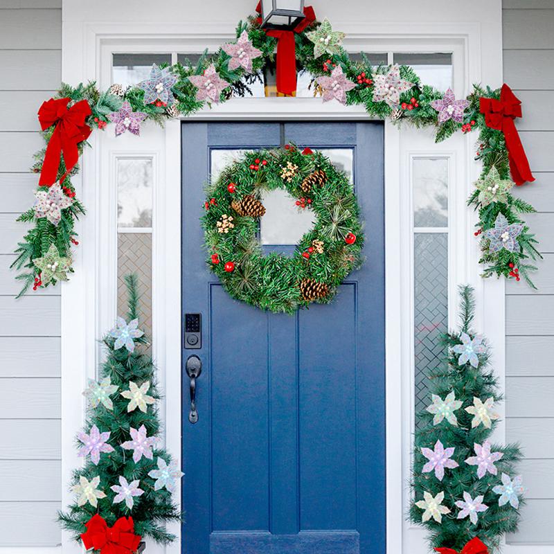 1PC Decorations Atmosphere Fabrics Flower Arrangements Christmas Flowers Christmas Velvet Fur Ball Simulations Ornaments Festival