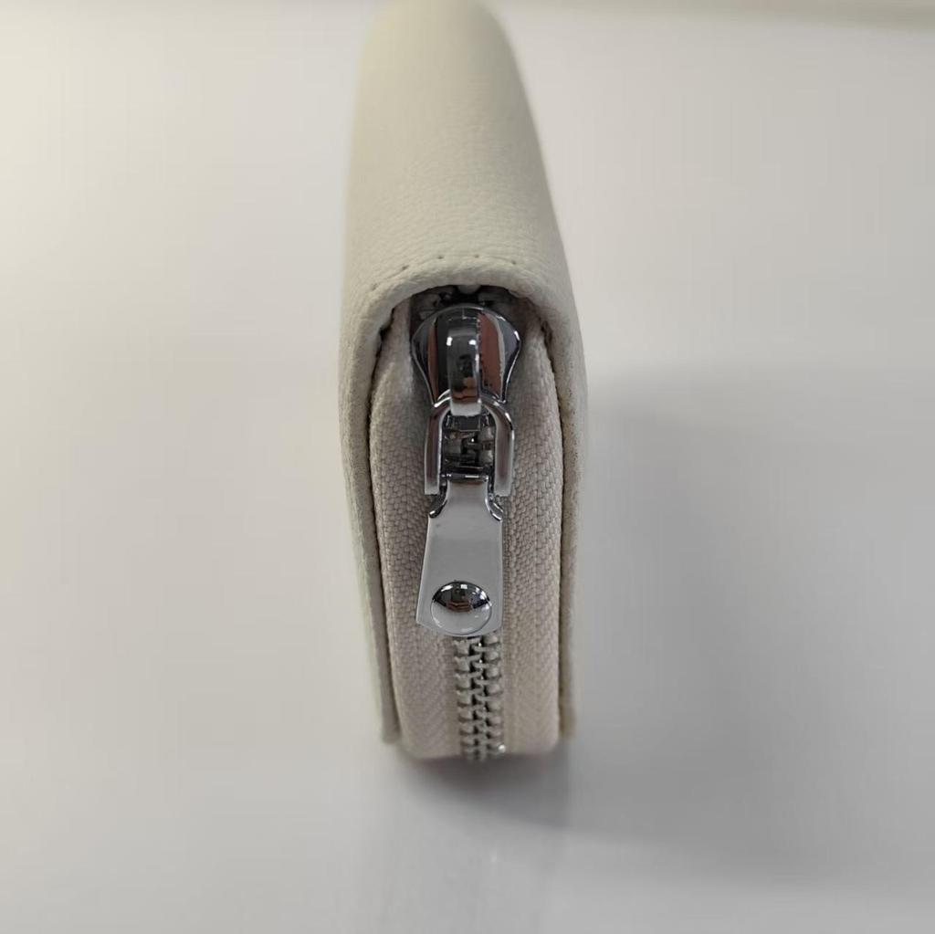 Best-Selling Women's Cowhide Zipper Accordion Card Holder with Multi-Card Slots