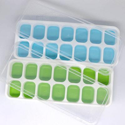 14 Grid Ice Cube Tray Silicone Mold Square Maker Non-toxic Durable Bar Pub Wine Blocks