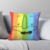 Sarah  Duck Rainbow Square Pillowcase Polyester Linen Velvet Printed Zip Decor Throw Pillow Case Room Cushion Cover