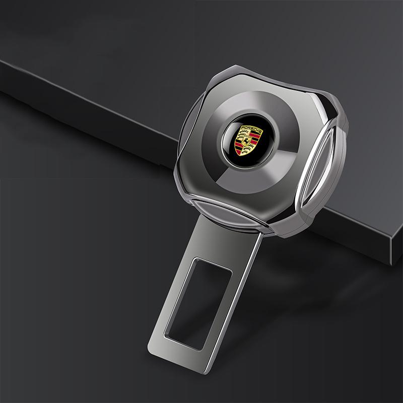 

Zinc Alloy Car Seat Belt Plugs Security Extension Plug For Porsche 911 718 Taycan Panamera Cayenne Macan Boxster Cayman Pajun