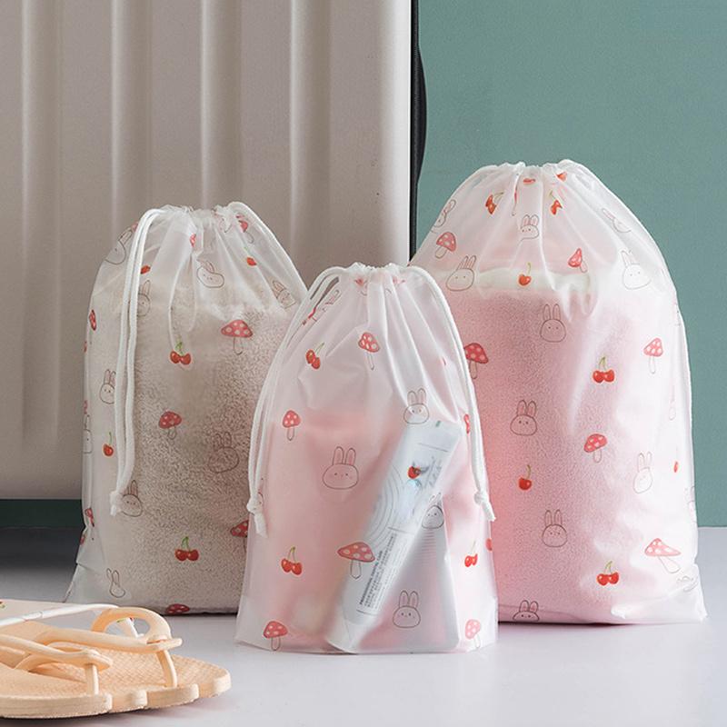 Organizador Portátil para Zapatos Bolsa de Almacenamiento para Viaje Bolsa de Almacenamiento Transparente Impermeable de Plástico Bolsas Ecológicas con Cordón Bolsas de Cosméticos