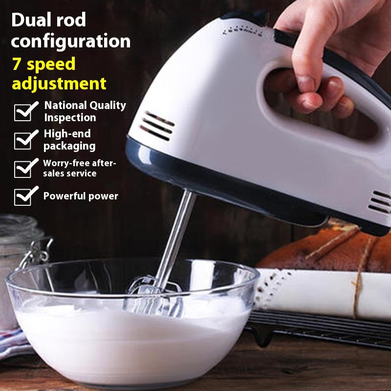 Handheld Electric Egg Beater, Household Automatic Mixer, Handheld Food Cake Bread Baking Dough Mixer, 7-Speed Cream Blender