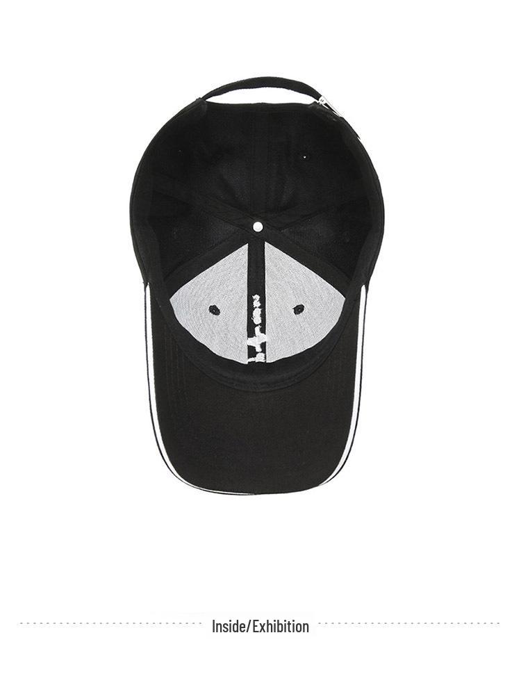 Trendy Cotton Duckbill Baseball Cap with Embroidered Letter Design for All Seasons