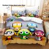 3PCS Anime Characters Print Duvet Cover All Sizes Customizable Sgt Frog Keroro Bedding Set