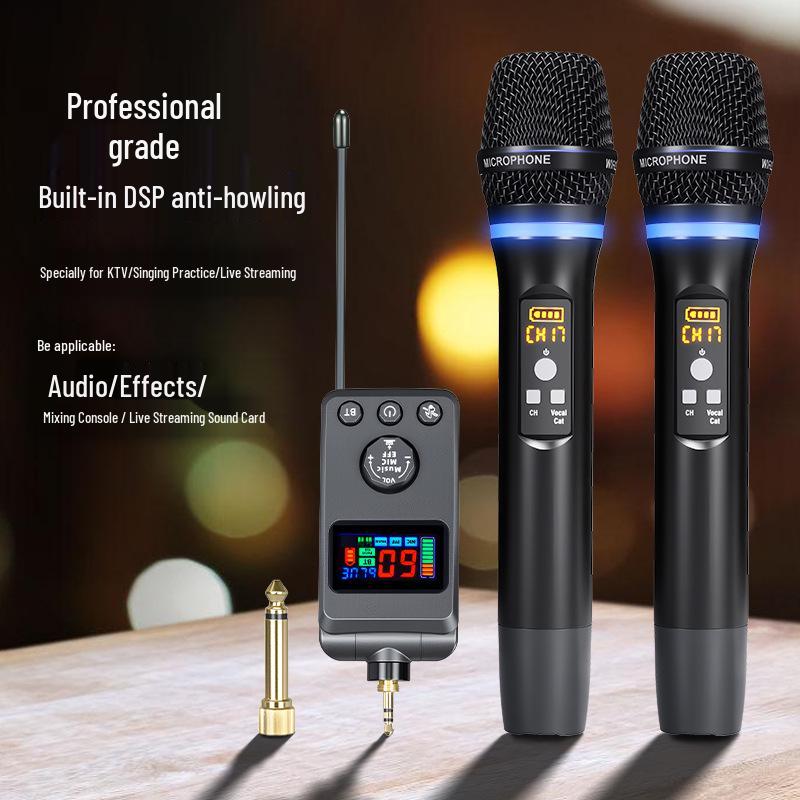 M50 Universal Bluetooth Wireless Microphone with DSP Anti-howling and Reverb for Singing and Home Entertainment KTV