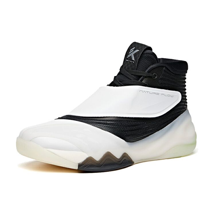 Anta Thompson KT6 Fly White Fabric Synthetic Leather Shock Absorption Non-Slip Wear-Resistant High-Top Basketball Shoes Men sneaker Black 112041101-1
