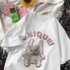 Funny Kitten Puppy Cartoon Women T-shirt Top Harajuku Streetwear Y2k Fashion Kawaii Clothes Cute Graphic Printed Unisex T Shirt