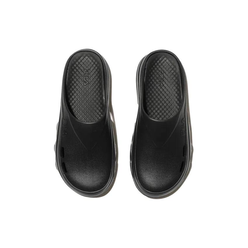 FILA Quiet Abrasion Resistant Closed Toe Slippers Unisex Black 1SM02605G_001