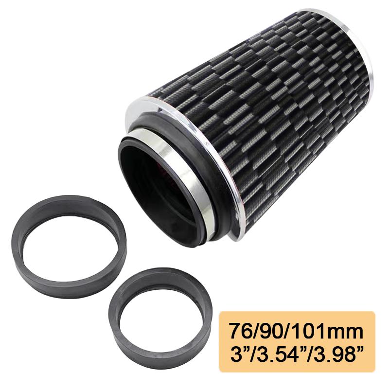Universal 4Inch 101mm Cold Air Intake Clamp-On Sports Air Filter High Performance Washable Car Professional Spare Parts
