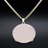 Stainless Steel Je Christian Pendant Necklace for Women Men Tetragrammaton Jehovah Yahweh Hebrew Alphabet Necklaces Jewelry