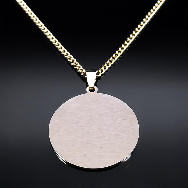 Stainless Steel Je Christian Pendant Necklace for Women Men Tetragrammaton Jehovah Yahweh Hebrew Alphabet Necklaces Jewelry