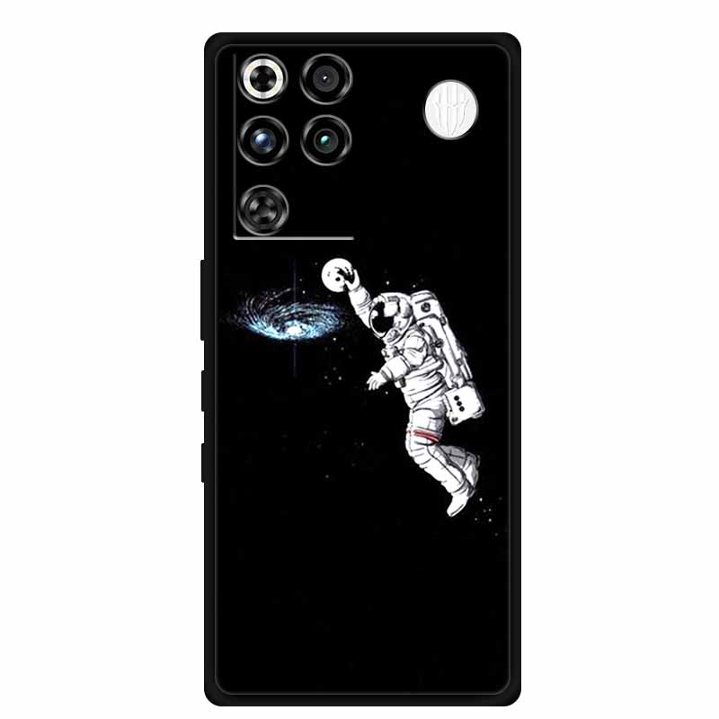 For ZTE Nubia RedMagic 11 Pro 5G Case Black TPU Cool Animal Silicone Back Cover For RedMagic 11 Pro Cases 11Pro Coque Funda Para