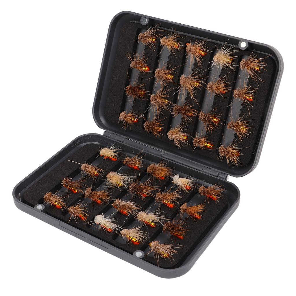40Pcs Fly Fishing Bait Stainless Steel Fly Fishing Lures Kit with Storage Box Fish Accessories
