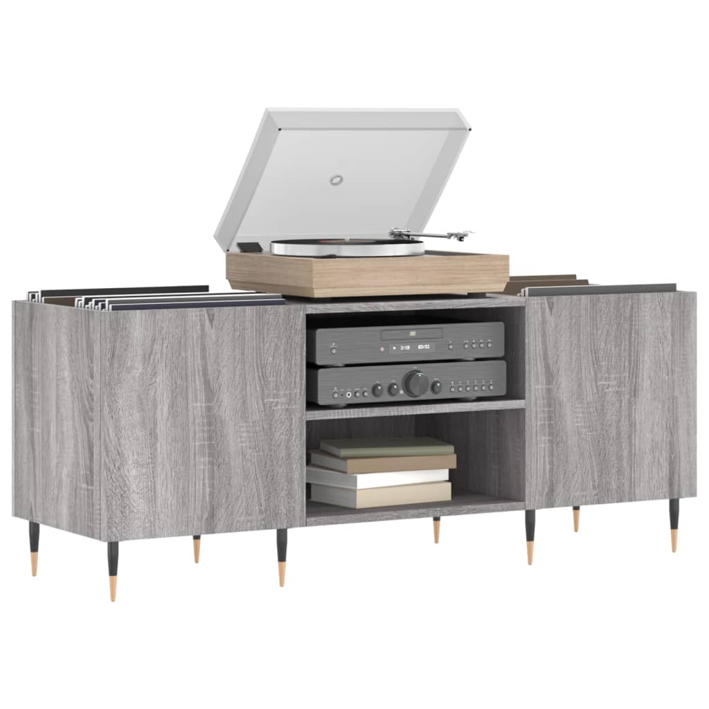 Record Cabinet Gray Sonoma 121 x 38 x 48 cm Particleboard