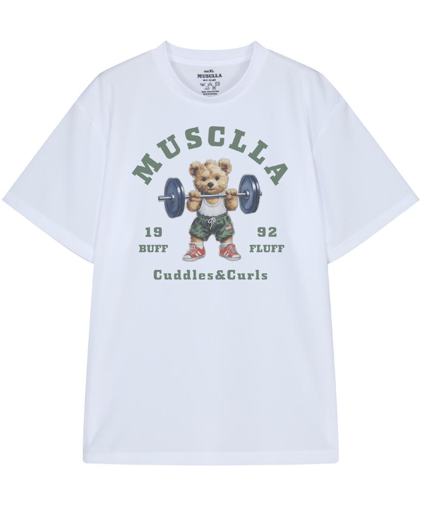 DRIFTOUT Barbell Muscle Teddy Bear Functional Short Sleeve T-Shirt (5 Colors) (Type B)