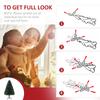 4 Feet Prelit Artificial Christmas Tree with Multi-Coloured Fiber Optic LED Light, Holiday Home Xmas Decoration, Green