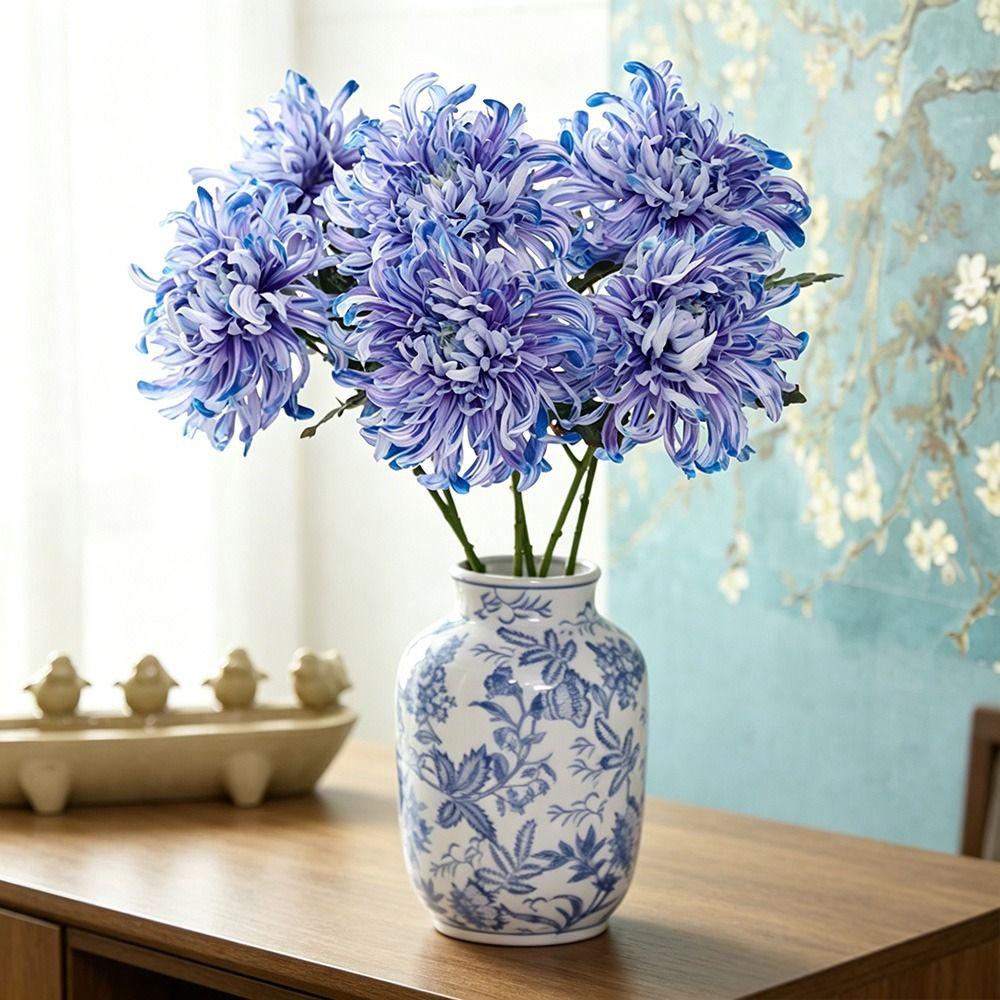 Multicolor Chrysanthemum Artificial Flower Silk Petals Decorative Flower Event Supplies