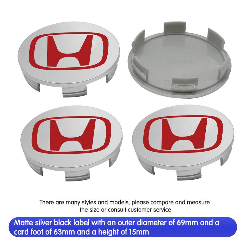 58/62/69mm Auto Reifen Rad Mittelkappe Emblem Aufkleber Auto Zubehör Für Honda Civic Fit Jazz Accord Pilot Stepwgn CRV BRV