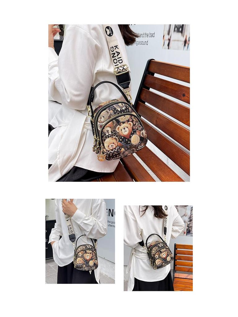 2025 Hello Kitty Women's Cartoon Bear Shoulder Crossbody Phone Bag - Cute, Fashionable, Versatile