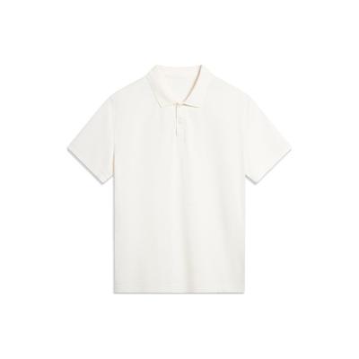 Li Ning Einfarbiges Poloshirt Herren Oberteile Creme APLU087-9