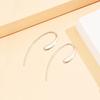 Minimalist Geometric Gold-Plated Stainless Steel Earrings for Women: Streamlined Ear Cuffs and Studs