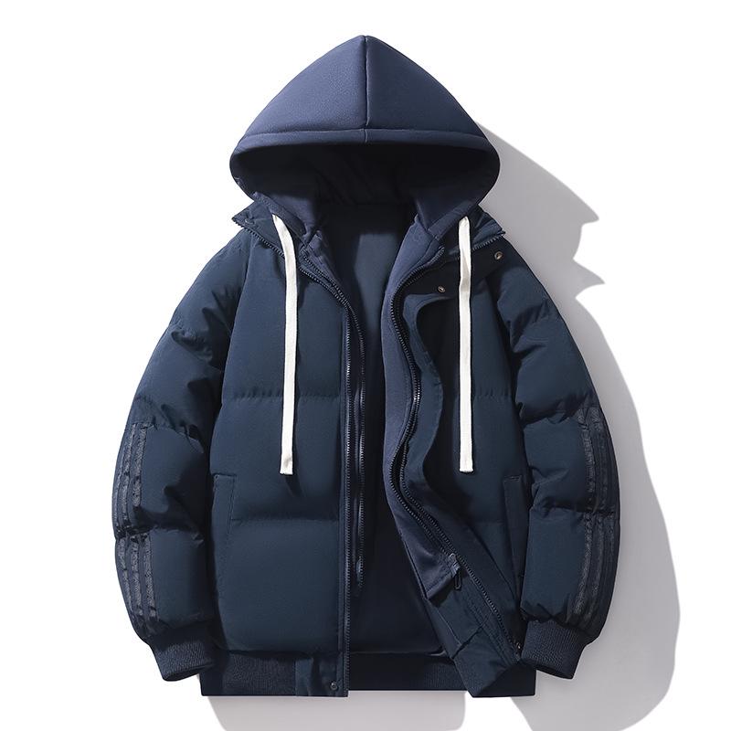 

Winter Hooded Cotton Jacket: Thick, Warm, Trendy, Casual, and Loose-Fit Outdoor Sports Bread Jacket XL