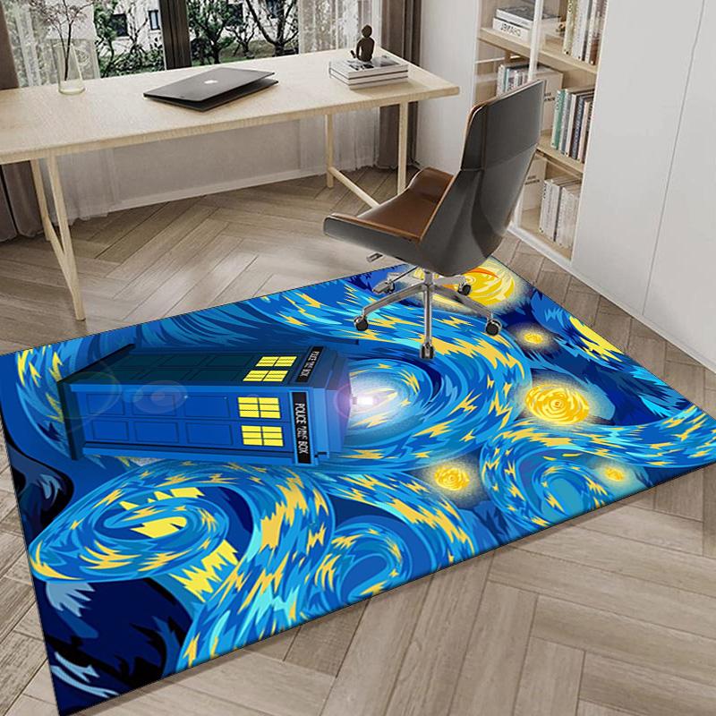 Tardis In Starry Night Carpet, Chair Rug,Rug for Office Bedroom Living Rooms, Doormat Decor Fan Gift Christmas Gift