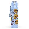 1PC Skull Dot Seamless Pattern Print 750ml Color Plastic Sports Water Bottle Leakproof Flip Straw Lid Suitable for Sports Office Home Use
