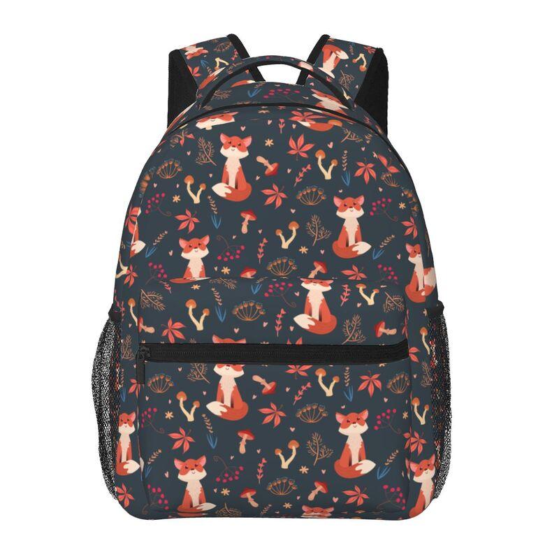 Cute Foxes Pattern Kawaii Backpack Unisex Travel Bag Lightweight Casual Daypack Students School Bookbags Laptop Backpack