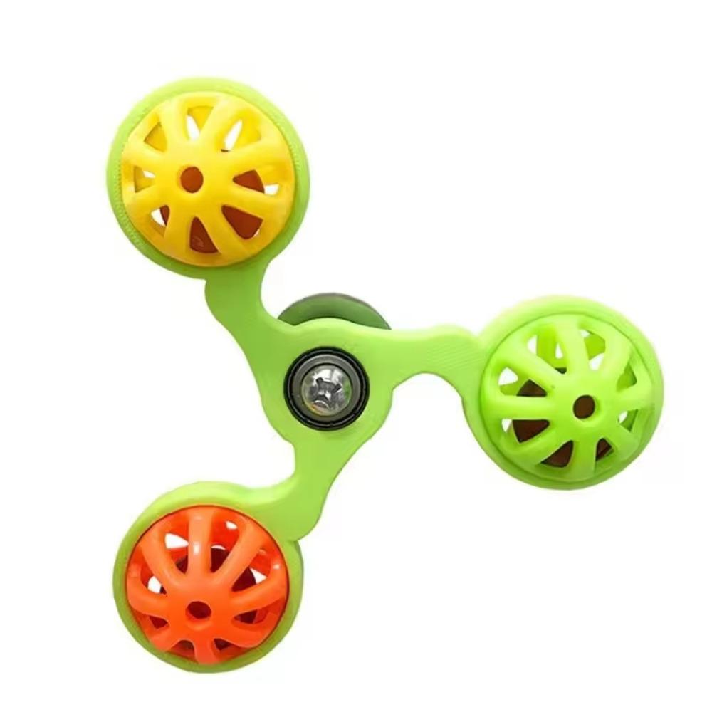 3 Bells Parrot Wheel with Bell Interactive Parrot Spinner Fun Bird Rotating Windmill Indoor Play зелёный