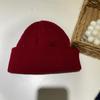 Autumn and Winter Pure Color Knitted Women's Warm Woolen Hat