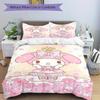 3pcs Sweet and Cute My Melody Bedding Set, Including 1 Quilt Cover and 2 Pillow Shams,Soft and Comfortable Home Bedroom .W110