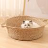 Breathable Woven Grass Cat Nest With Corn Husk Mat For All Seasons Pet Products