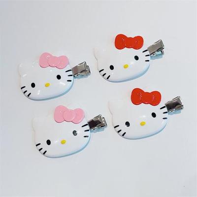 Kawaii Sanrio Kitten Hair Clip Cartoon Kt Cat Hairpin Side Bangs Clips For Girls Lovely Headwear Hair Accessories
