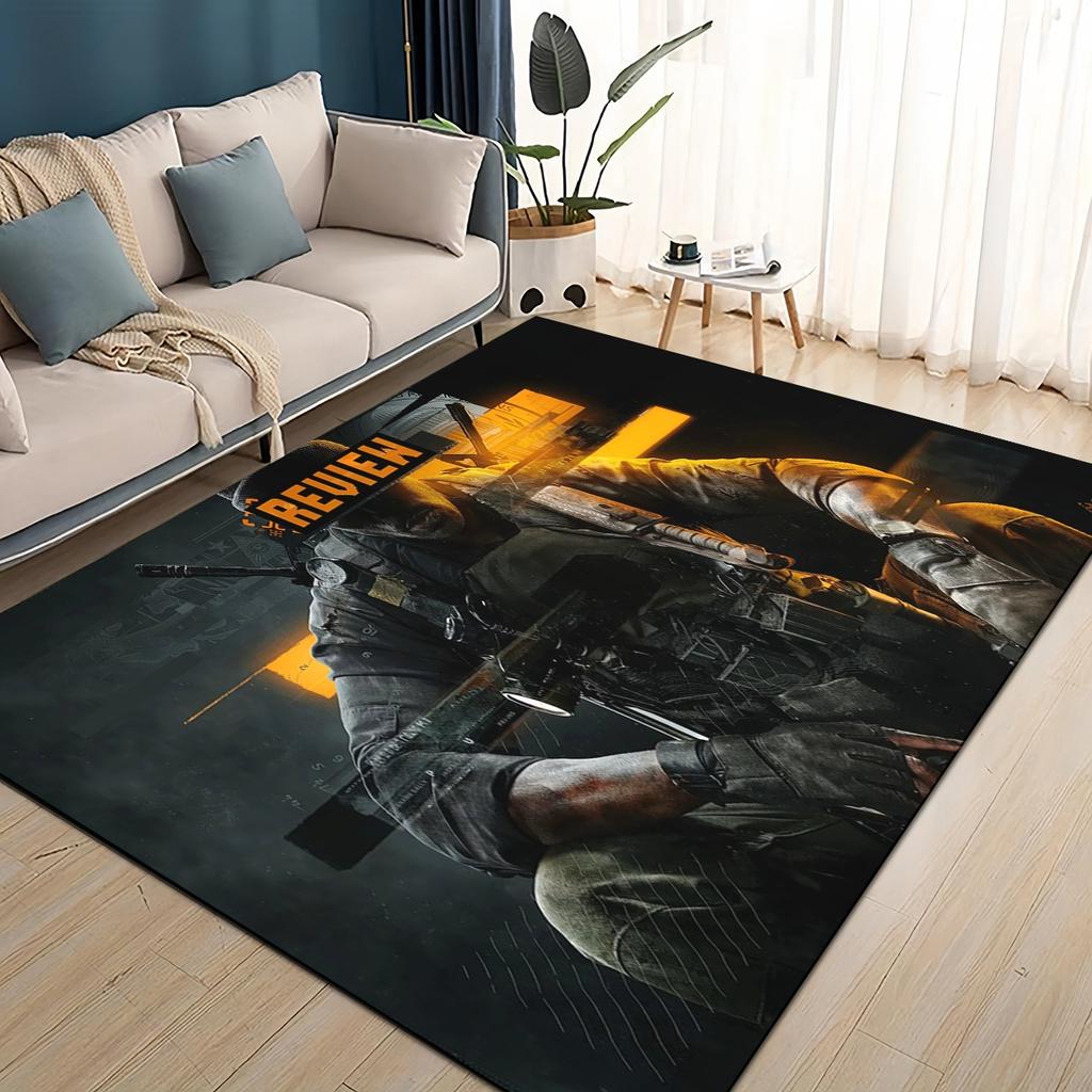 COD 27 Style New Call of Duty Ghost Simon Gun Games Carpet Rug for Living Room Bedroom Home Sofa,Kids Play Non-slip Floor Mat