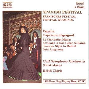 

CD SLOVAK RADIO SYMPHONY ORCHESTRA KE Spanish Festival 8550086 Naxos 1988 Japan Classical Used